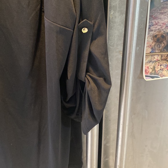 NWT Dressbarn size 3X black blouse with 1/2 zipper - brand Rox & Ali - Picture 2 of 6